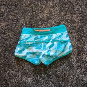 Light blue ivivva running shorts